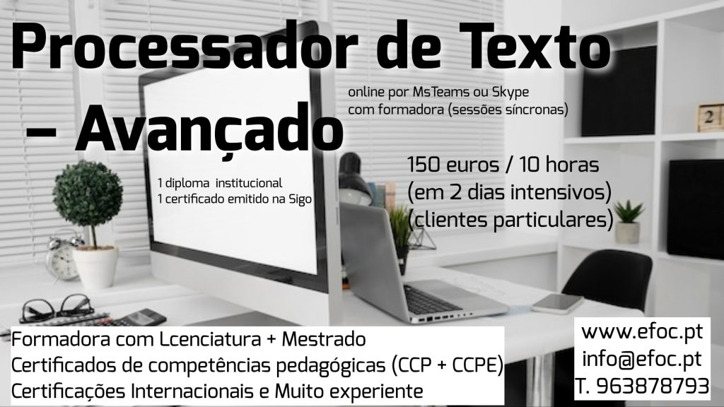 EFOC  | Curso de processador de texto avançado